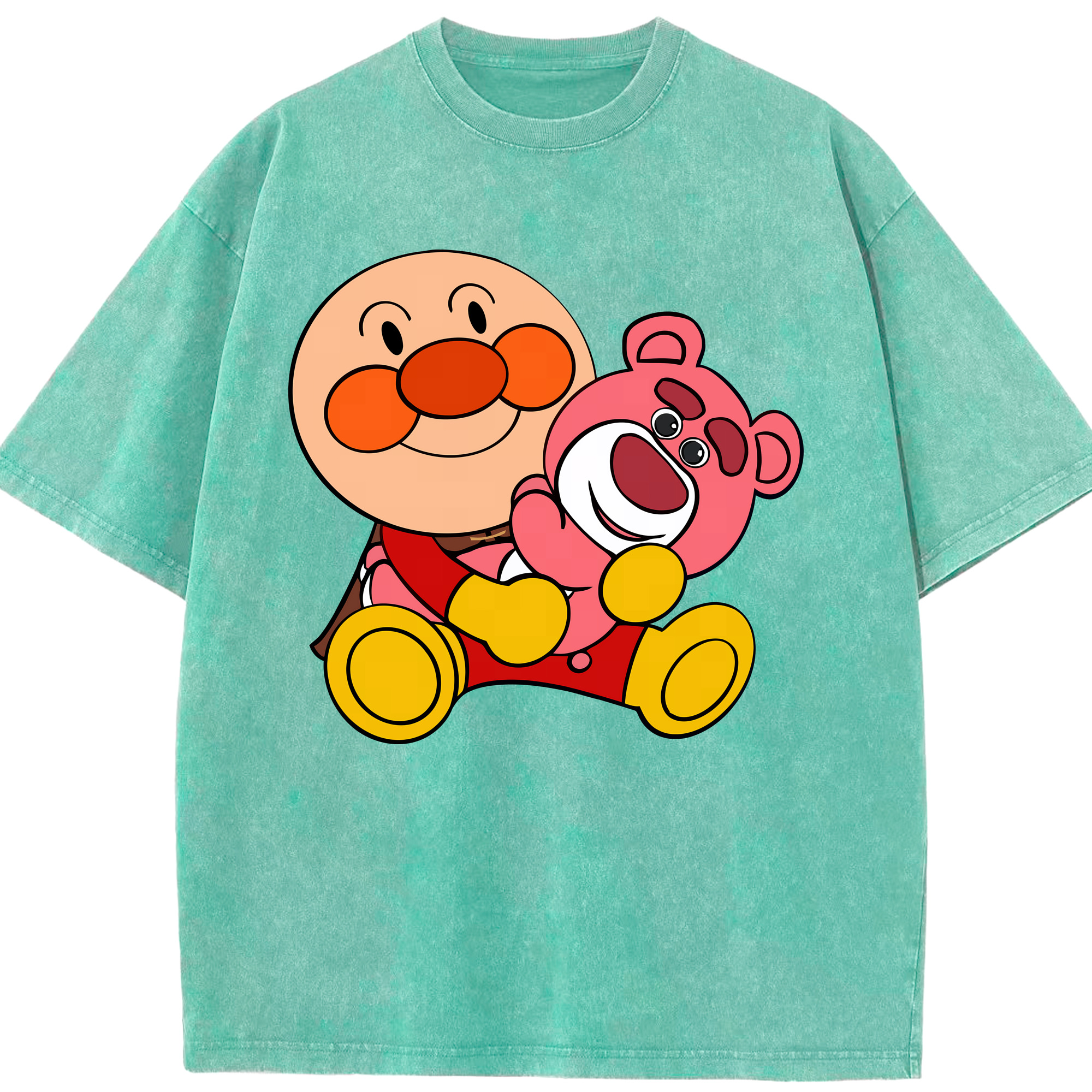 （画像用） アンパンマン Anpanman 綿100% ヴィンテージ風 半袖Tシャツ（フロントプリント）